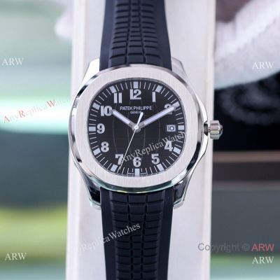 Swiss Quality Citizen 8215 Patek Philippe Aquanaut Watch Silver Case Black Dial-Replica Watches in China